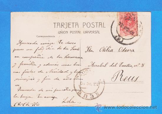 Postales: Barcelona - Monumento al Dr. Robert - Postal circulada en 1910 - Foto 2