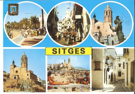 Postales: POSTAL DE SITGES, CIRCULADA CON SELLO - Foto 1