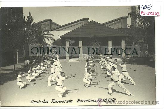 Postkarten: (PS-25503)POSTAL FOTOGRAFICA DE BARCELONA-SOCIEDAD ALEMANA DE GIMNASIA DEUTSCHER TURNVEREIN 1918