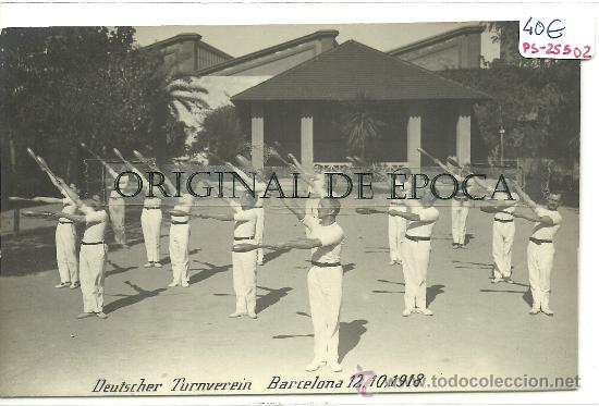 Postkarten: (PS-25502)POSTAL FOTOGRAFICA DE BARCELONA-SOCIEDAD ALEMANA DE GIMNASIA DEUTSCHER TURNVEREIN 1918