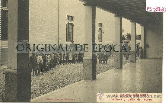 Postkarten: (PS-25660)POSTAL DE SANTA BARBARA(TARRAGONA)-JARDINERS Y PATIO DE RECREO