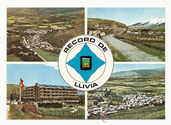 Cartoline: LLIVIA, GIRONA-GERONA, VISTA AEREA Y HOTEL LLIVIA. ESCUDO DE ORO N&ordm; 1