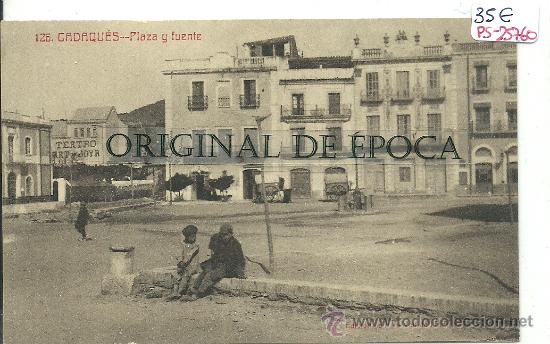 Postkarten: (PS-25760)POSTAL DE CADAQUES-PLAZA Y FUENTE