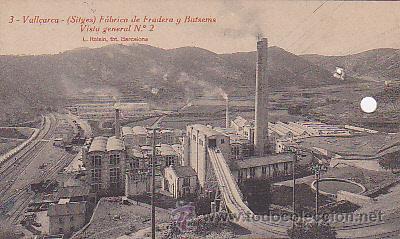 Cartoline: POSTAL VALLCARCA FABRICA FRADERA Y BUTSEMS VISTA PARCIAL