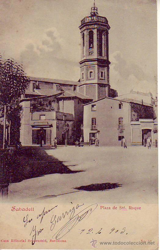 Postkarten: sabadell plaza de snt.roque - circulada