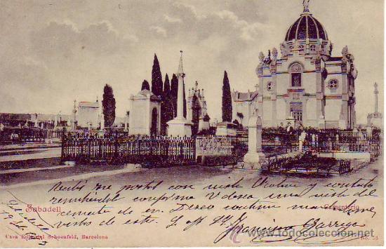 Postales: sabadell cementerio - circulada - Foto 1