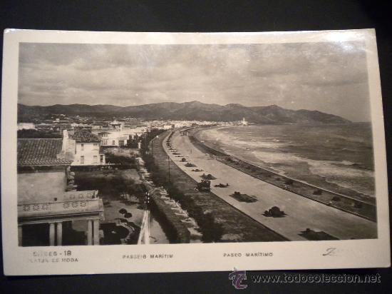 Postales: Posta de Sitges platja de moda n&ordm;18 paseo maritimo Werkowitz. - Foto 1