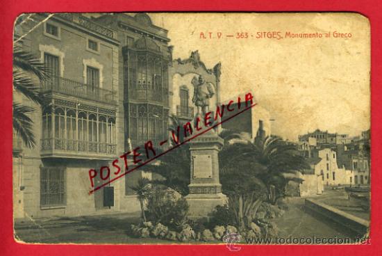 Postales: POSTAL, SITGES, MONUMENTO AL GRECO,      P65955 - Foto 1