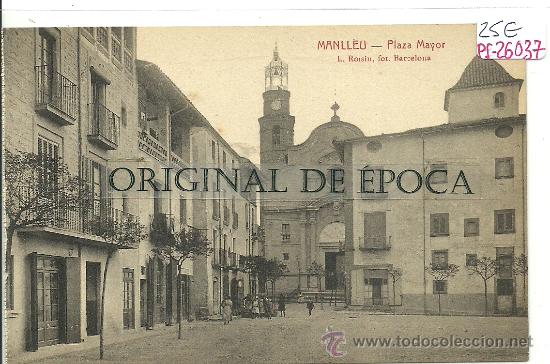 Postcards: (PS-26037)POSTAL DE MANLLEU-PLAZA MAYOR