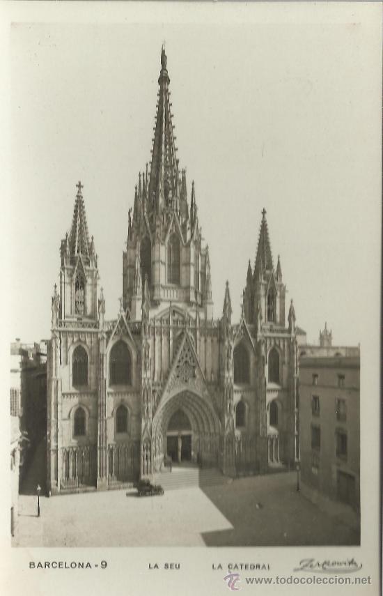 Postales: BARCELONA CATEDRAL SIN CIRCULAR - Foto 1
