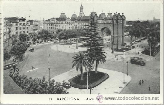 Postales: BARCELONA ARCO DEL TRIUNFO ESCRITA - Foto 1