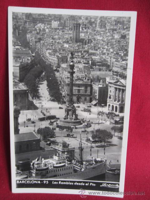 Postales: BARCELONA - LAS RAMBLAS DESDE EL PUERTO - Foto 1