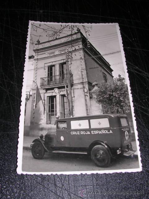 Postkarten: SARDA&Ntilde;OLA SEDE LOCAL Y AMBULANCIA CRUZ ROJA, POSTAL FOTOGRAFICA TAMPON FOTOS CABANAS SARDA&Ntilde;OLA,