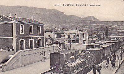 Postales: POSTAL CENTELLAS ESTACION FERROCARRIL - Foto 1