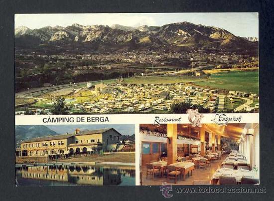 Postales: Postal de BERGA: Camping, 3 vistes - Foto 1