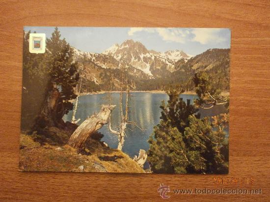 Postales: POSTAL  PIRINEU DE LLEIDA  VALL D&acute;ESPOT ESTANY DE SANT MAURICI PARC NACIONAL ESCRITA