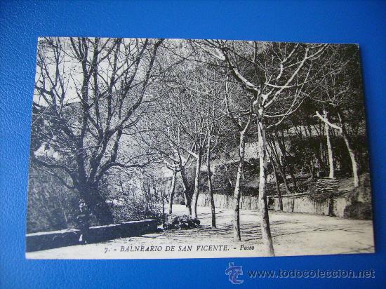 Postales: BALNEARIO DE SAN VICENTE,PASEO.SEO DE URGEL,LERIDA.CIRCULADA.
