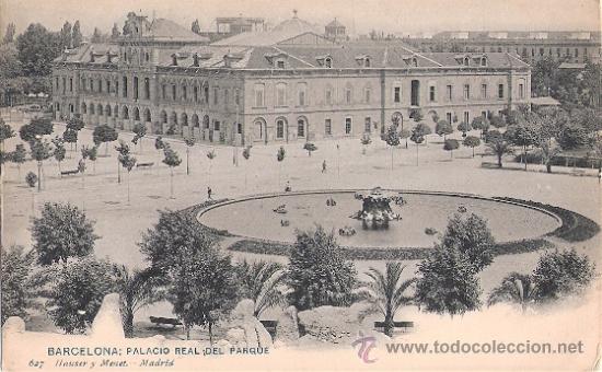 Postcards: TARJETA POSTAL. BARCELONA. N&ordm; 627. PALACIO REAL DEL PARQUE. ED. HAUSER Y MENET.