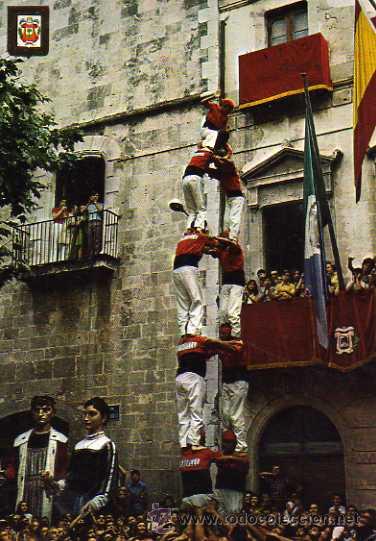 Postales: EL VENDRELL N&ordm; 1 NENS DEL VENDRELL COMERCIAL ESCUDO DE ORO ESCRITA CIRCULADA DOS SELLOS