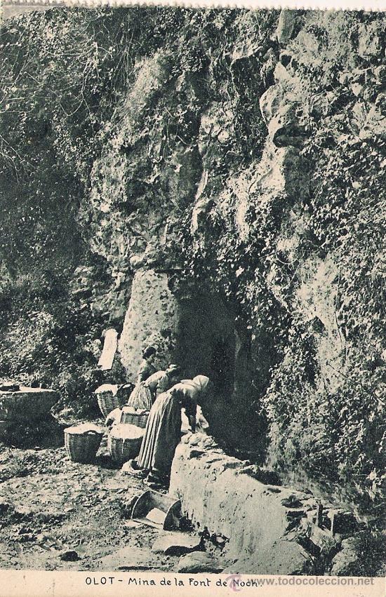 Postales: OLOT - MINA DE LA FONT DE NOCH - &rdquo; LAVANDERAS &rdquo; - Foto 1