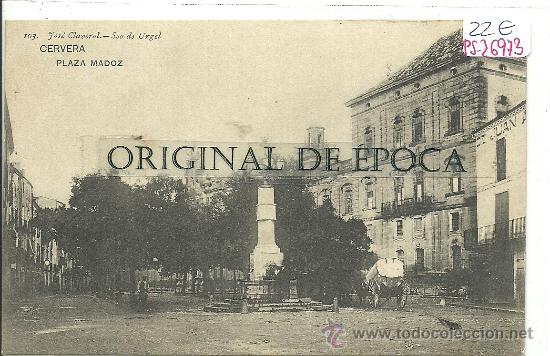 Postkarten: (PS-26973)POSTAL DE CERVERA-PLAZA MADOZ