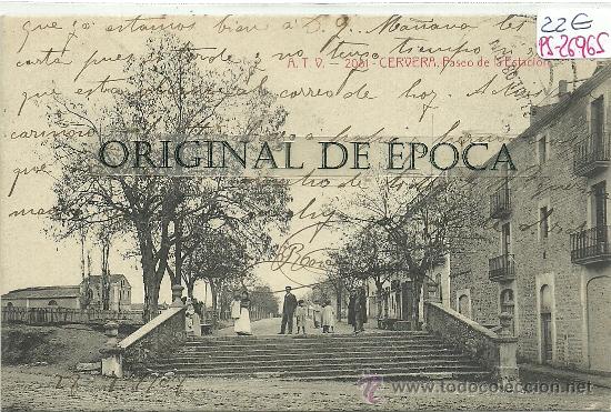 Postkarten: (PS-26965)POSTAL DE CERVERA-PASEO DE LA ESTACION