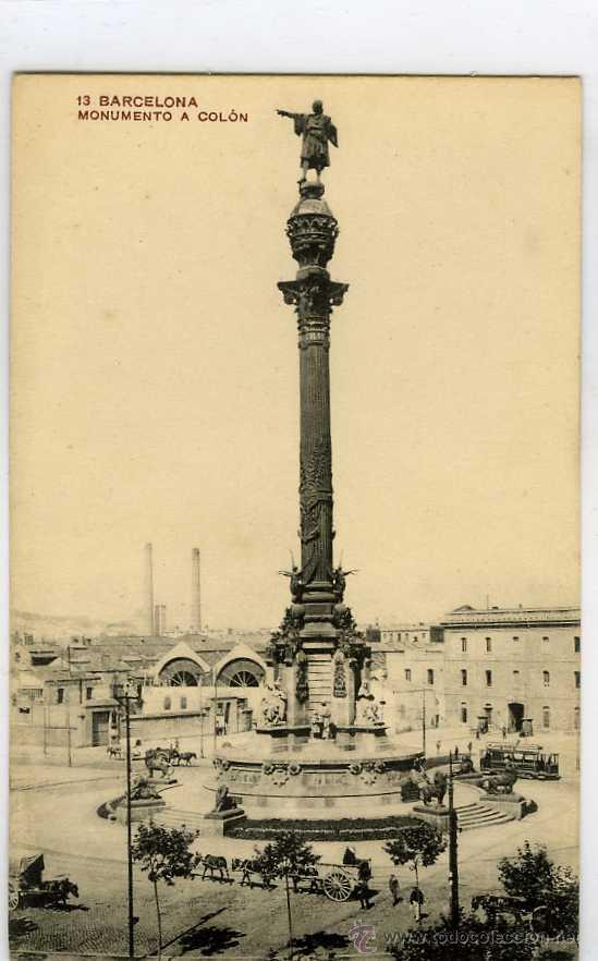 Postales: POSTAL BARCELONA MONUMENTO A COLON - Foto 1