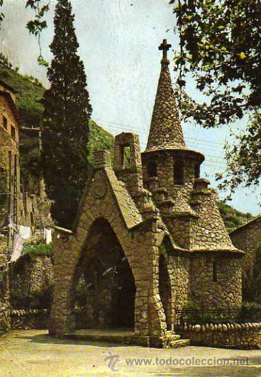 Postales: RIPOLL 2001 PIRINEO CATAL&Aacute;N CAPILLA SAN MIGUEL DE LA ROQUETA ED. ARRIBAS ESCRITA CIRCULADA SELLO