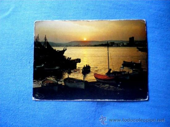 Cartes Postales: POSTAL PALAMOS COSTA BRAVA ATARDECER EN EL PUERTO CIRCULADA