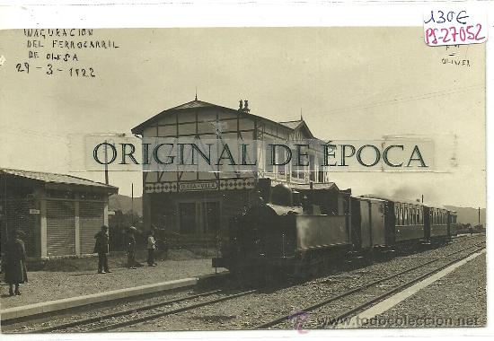 Postkarten: (PS-27052)POSTAL FOTOGRAFICA DE OLESA-INAGURACION DEL FERROCARRIL 29-3-1922