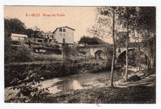 Postales: POSTAL DE OLOT VORAS DEL FLUVI&Aacute; - Foto 1
