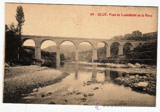 Postales: POSTAL DE OLOT PONT DE CASTELLFULLIT DE LA ROCA - Foto 1