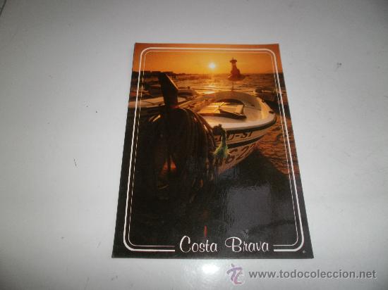 Postales: POSTAL COSTA BRAVA BARCA Y PUESTA DE SOL