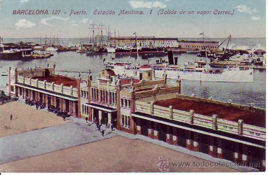 Postales: barcelona - puerto  estacion maritima - Foto 1