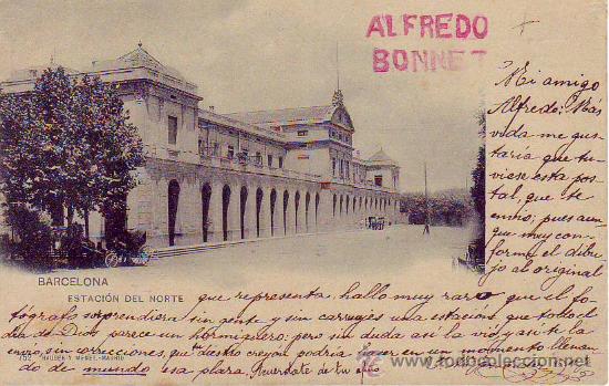 Postales: barcelona - estacion del norte - Foto 1