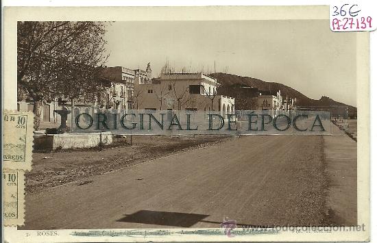 Postkarten: (PS-27139)POSTAL FOTOGRAFICA DE ROSAS-AV.GALAN Y GARCIA HERNANDEZ-CENSURA MILITAR
