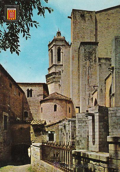Postales: Girona, abside de la catedral (circulada ver dorso) - Foto 1