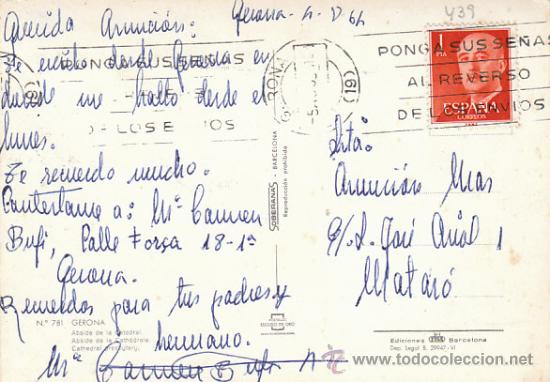Postales: Girona, abside de la catedral (circulada ver dorso) - Foto 2
