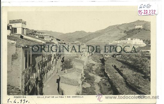 Postkarten: (PS-27322)POSTAL FOTOGRAFICA DE PORRERA-CALLE PRAT DE LA RIBA Y RIO CORTIELLA