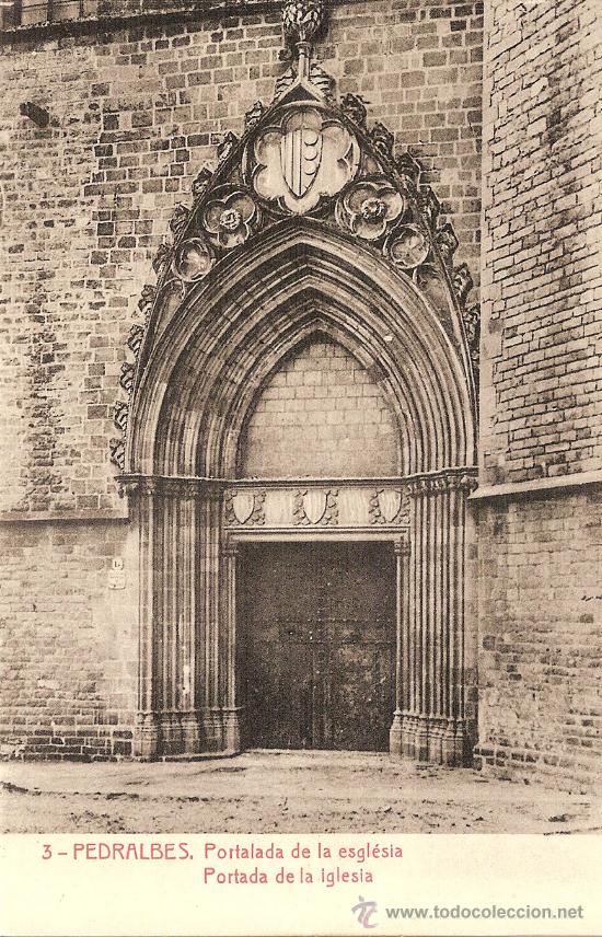 Postales: PEDRALBES &ndash; PORTALADA DE LA ESGL&Eacute;SIA - FOTOTIPIA THOMAS N&ordm; 3 - S/C