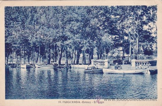 Postales: 19 Puigcerda Estany El Lago Girona (escrita)