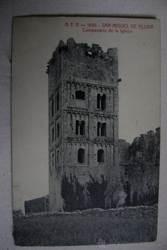 Postales: SAN MIGUEL DE FLUVIA.CAMPANARIO DE LA IGLESIA.10457