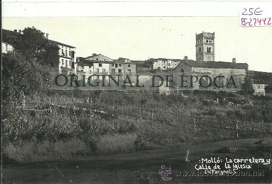 Postcards: (PS-27442)POSTAL FOTOGRAFICA DE MOLLO-LA CARRETERA Y CALLE DE LA IGLESIA