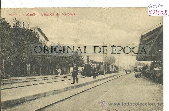 Postcards: (PS-27508)POSTAL DE MANLLEU-ESTACION DEL FERROCARRIL