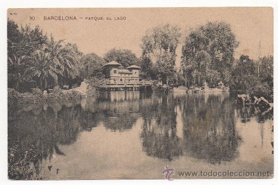 Postales: BARCELONA - PARQUE: EL LAGO. - Foto 1