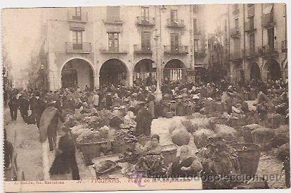 Postales: Figueras. Mercado. Postal antigua - Foto 1