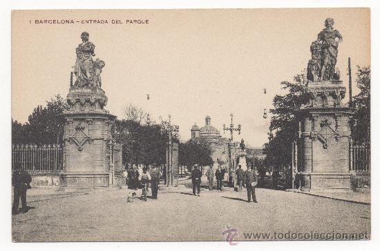 Postales: BARCELONA - ENTRADA DEL PARQUE. - Foto 1