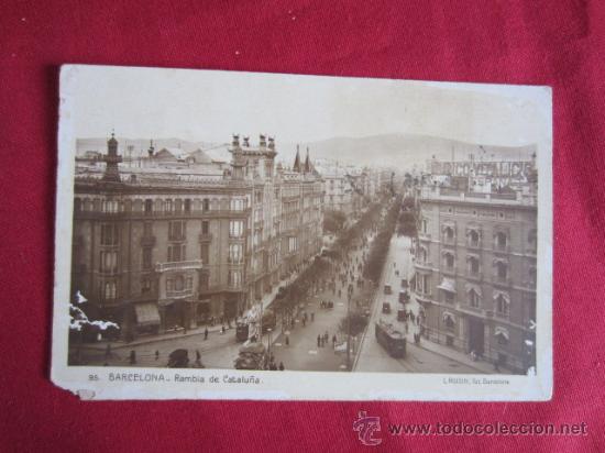 Postales: BARCELONA - RAMBLA DE CATALU&Ntilde;A - Foto 1