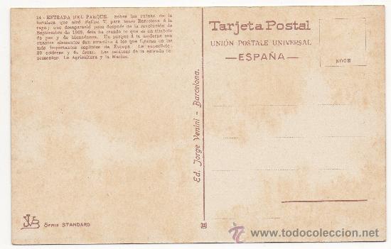 Postales: BARCELONA - ENTRADA AL PARQUE. - Foto 2