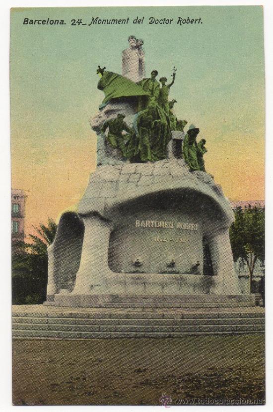 Postales: BARCELONA. - MONUMENT DEL DOCTOR ROBERT. - Foto 1